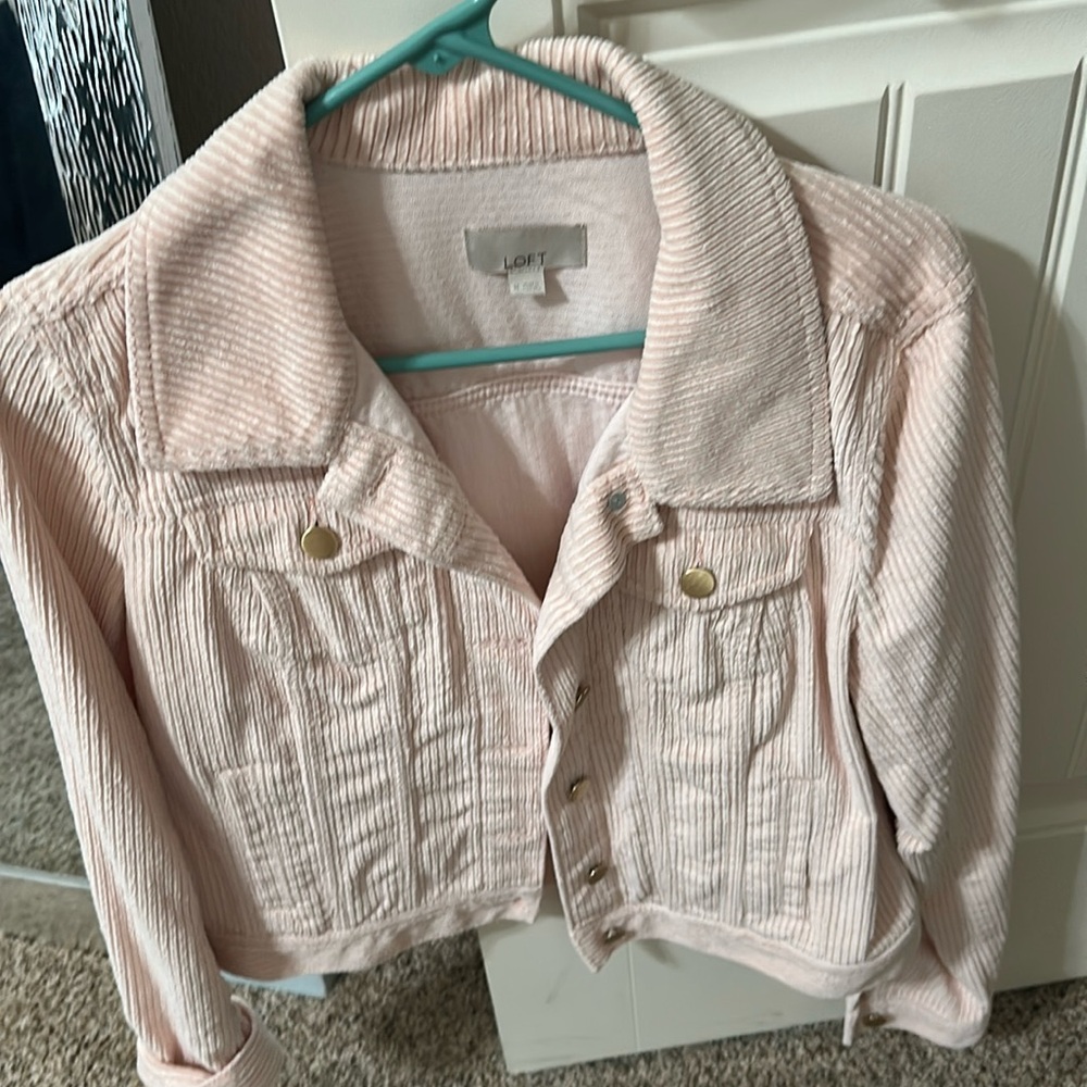 Blush pink corduroy jacket
